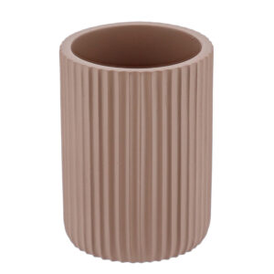 Ποτηροθήκη Μπάνιου Stripes Cappuccino Φ7x9.5cm | Κομψό Αξεσουάρ Μπάνιου | 06.61103166 - Box In Θεσσαλονίκη - 25ης Μαρτίου 111