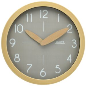 Ρολόι Τοίχου Modern Quartz Γκρι με Ανοιχτόχρωμο Πλαίσιο & Ξύλινους Δείκτες 30cm | EG9011-LIGHT - Box In Θεσσαλονίκη - 25ης Μαρτίου 111