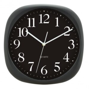 Ρολόι Τοίχου Quartz Μαύρο Minimal Σχεδιασμός 30cm | Modern Wall Clock | EG6934-BLACK - Box In Θεσσαλονίκη - 25ης Μαρτίου 111