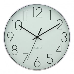 Ρολόι Τοίχου Αλουμινίου Ασημί/Λευκό 31x4.2cm | Quartz Minimal Design | EG7757-WHITE - Box In Θεσσαλονίκη - 25ης Μαρτίου 111