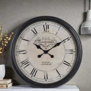 Ρολόι Τοίχου Πλαστικό Αντικέ Καφέ - Μπεζ 58x8x58cm | 813-30039 – Vintage Σχεδιασμός με Ανάγλυφες Λεπτομέρειες - Box In Θεσσαλονίκη - 25ης Μαρτίου 111