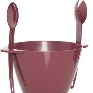 Σαλατιέρα με Κουτάλες Πλαστική Μπορντώ 31x24x15cm Inart 6-60-805-0090A - Box In Θεσσαλονίκη - 25ης Μαρτίου 111