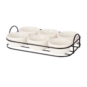 Σετ 6 Μπωλ Σερβιρίσματος με Μεταλλικό Δίσκο “Vessia” 10x10cm | Κομψό Set Σερβιρίσματος | 029.83714 - Box In Θεσσαλονίκη - 25ης Μαρτίου 111