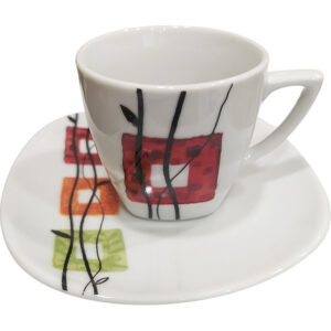 Σετ 6 Φλυτζάνια Καφέ Geometry από Πορσελάνη 90ml | 90000/GC06589 - Box In Θεσσαλονίκη - 25ης Μαρτίου 111