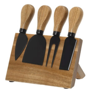 Σετ Μαχαιριών Τυριού Cryspo Trio με Επικλινή Βάση Ακακίας 15x10cm | 01.00.512 - Box In Θεσσαλονίκη - 25ης Μαρτίου 111