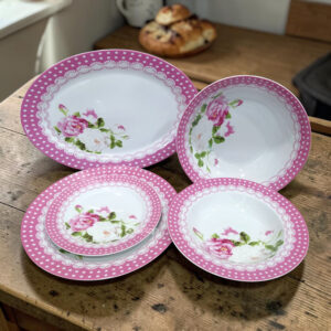 Σετ Φαγητού Πορσελάνης Rose Polka Dot 20τμχ με Πιατέλα & Σαλατιέρα | Pink Romance | 20/GC2 - Box In Θεσσαλονίκη - 25ης Μαρτίου 111