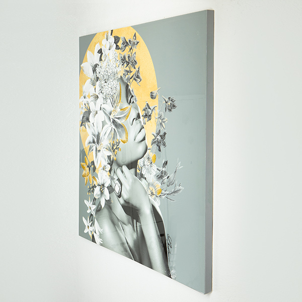 ΠΙΝΑΚΑΣ ΚΑΜΒΑΣ ΓΥΝΑΙΚΑ ΜΕ ΛΟΥΛΟΥΔΙΑ 100x3.5x100cm