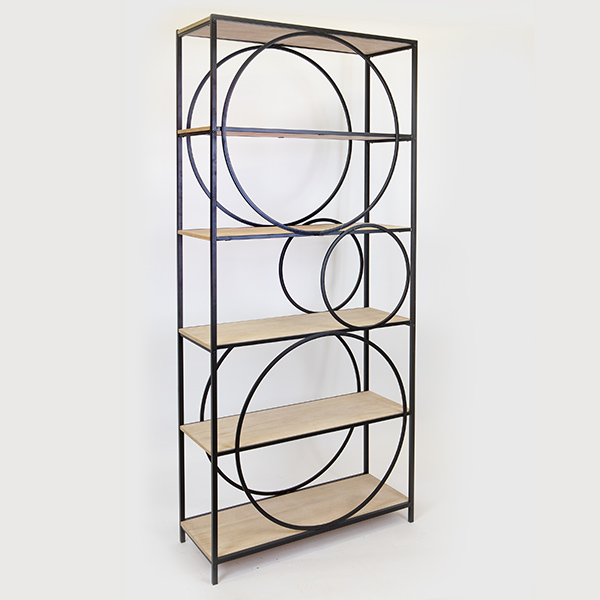 ΡΑΦΙΕΡΑ ΜΕΤΑΛΛΙΚΗ ΜΑΥΡΗ 80x33x180cm