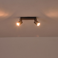 Σποτ αλουμινιο 2φωτο 2xgu10 max 7w 250x120mm γκρι Arte Illumina luxy