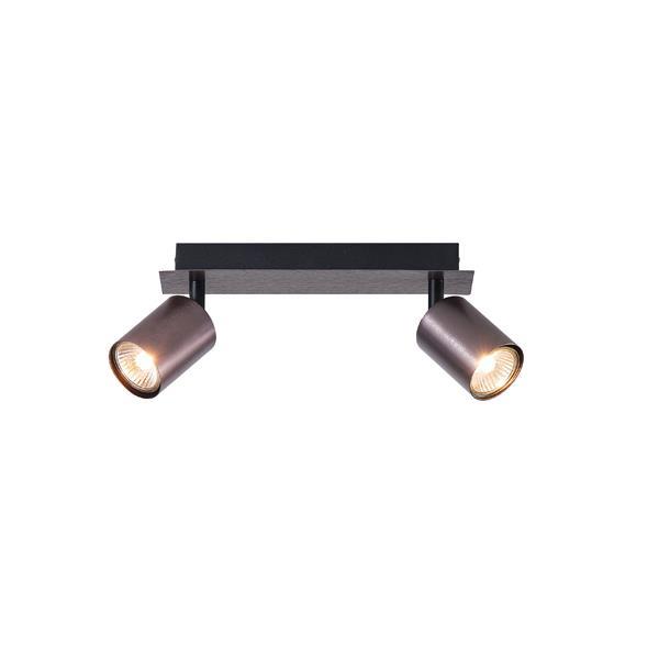 Σποτ αλουμινιο 2φωτο 2xgu10 max 7w 250x120mm γκρι Arte Illumina luxy