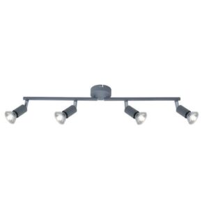 Σποτ κινητο μεταλλο 4φωτο 4xgu10 max 7w 600x80x125mm γκρι Arte Illumina vorras