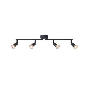 Σποτ κινητο μεταλλο 4φωτο 4xgu10 max 7w 600x80x125mm μαυρο Arte Illumina vorras