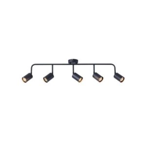 Σποτ μεταλλο 5φωτο 5xgu10 max 7w 800x230mm μαυρο Arte Illumina olymp