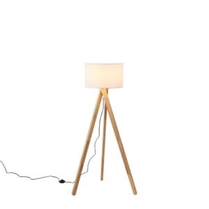 Φωτιστικο επιδαπεδιο ξυλo 1xe27 max 15w φ450x1450mm λευκο Arte Illumina madera
