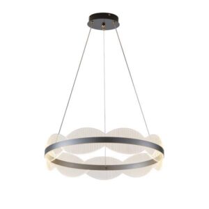 Φωτιστικο κρεμαστο ακρυλικο στρογγυλο led 60w 5400lm 3000k φ600x1200mm ασημι Arte Illumina torino