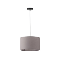 Φωτιστικο κρεμαστο υφασμα μονοφωτο 1xε27 max 15w φ380x1500mm γκρι Arte Illumina soho