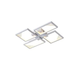Φωτιστικο οροφης αλουμινιο led 36w 1400lm 3000k 448x578mm μαυρο Arte Illumina square