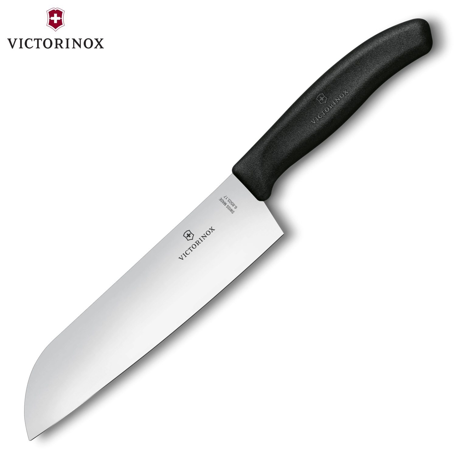 VICTORINOX SWISS CLASSIC ΜΑΧΑΙΡΙ SANTOKU 17εκ. ΜΑΥΡΗ ΛΑΒΗ – 6.8503.17B-Box in Thessaloniki
