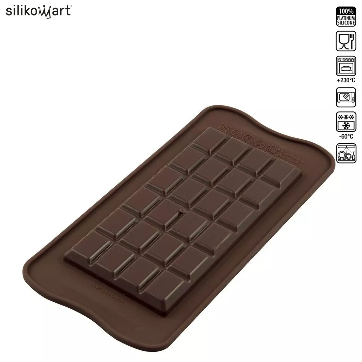 SILIKOMART CLASSIC CHOCO BAR SCG36 ΦΟΡΜΑ ΣΙΛΙΚΟΝΗΣ ΣΟΚΟΛΑΤΑΣ 92ml 115x77x9mm-Box in Thessaloniki