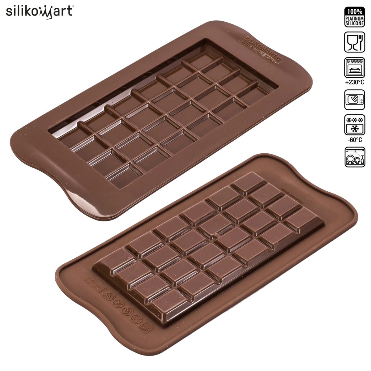 SILIKOMART CLASSIC CHOCO BAR SCG36 ΦΟΡΜΑ ΣΙΛΙΚΟΝΗΣ ΣΟΚΟΛΑΤΑΣ 92ml 115x77x9mm-Box in Thessaloniki
