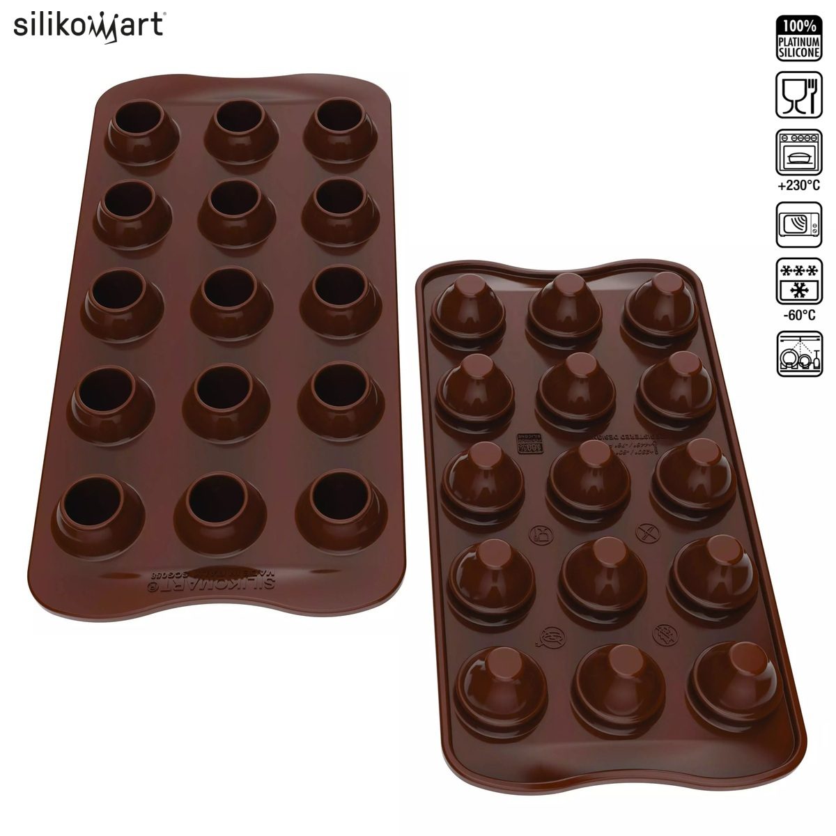 SILIKOMART CHOCO EGG 3D SCG58 ΦΟΡΜΑ ΣΙΛΙΚΟΝΗΣ ΓΙΑ ΣΟΚΟΛΑΤΑΚΙΑ 15x10ml Ø23x30mm-Box in Thessaloniki