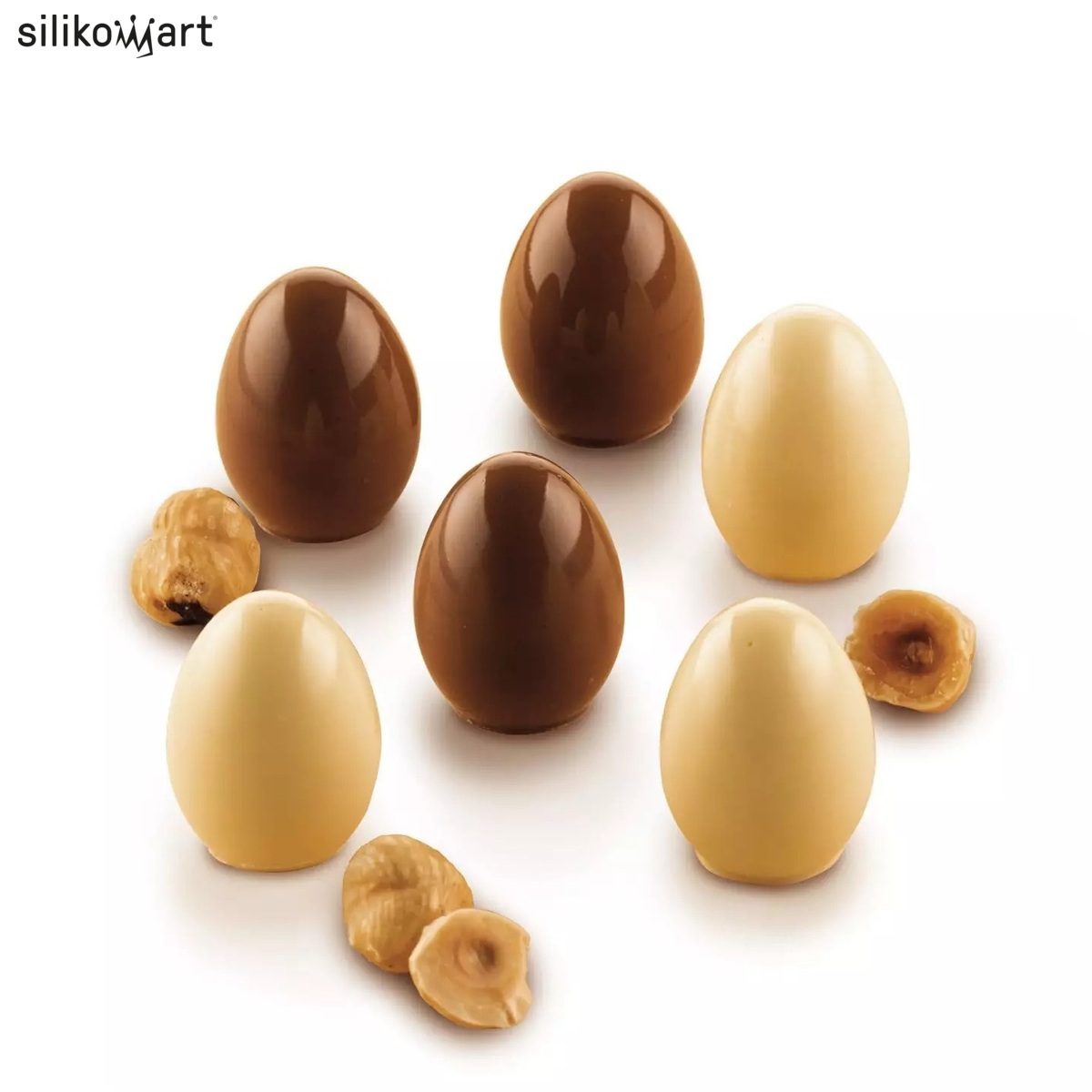 SILIKOMART CHOCO EGG 3D SCG58 ΦΟΡΜΑ ΣΙΛΙΚΟΝΗΣ ΓΙΑ ΣΟΚΟΛΑΤΑΚΙΑ 15x10ml Ø23x30mm-Box in Thessaloniki