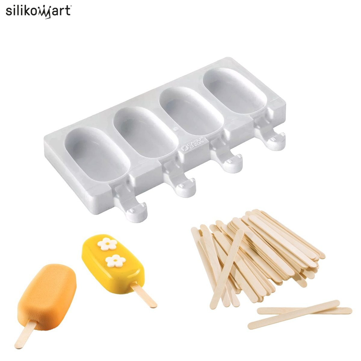 SILIKOMART ΦΟΡΜΑ ΣΙΛΙΚΟΝΗΣ ΠΑΓΩΤΟΥ 4 ΘΕΣΕΩΝ (4x37ml) – GEL01 MINI CLASSIC-Box in Thessaloniki