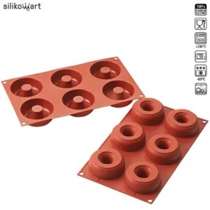 SILIKOMART CLASSIC SF170 DONUTS ΦΟΡΜΑ ΣΙΛΙΚΟΝΗΣ 6x100ml Ø75-25x28mm-Box in Thessaloniki