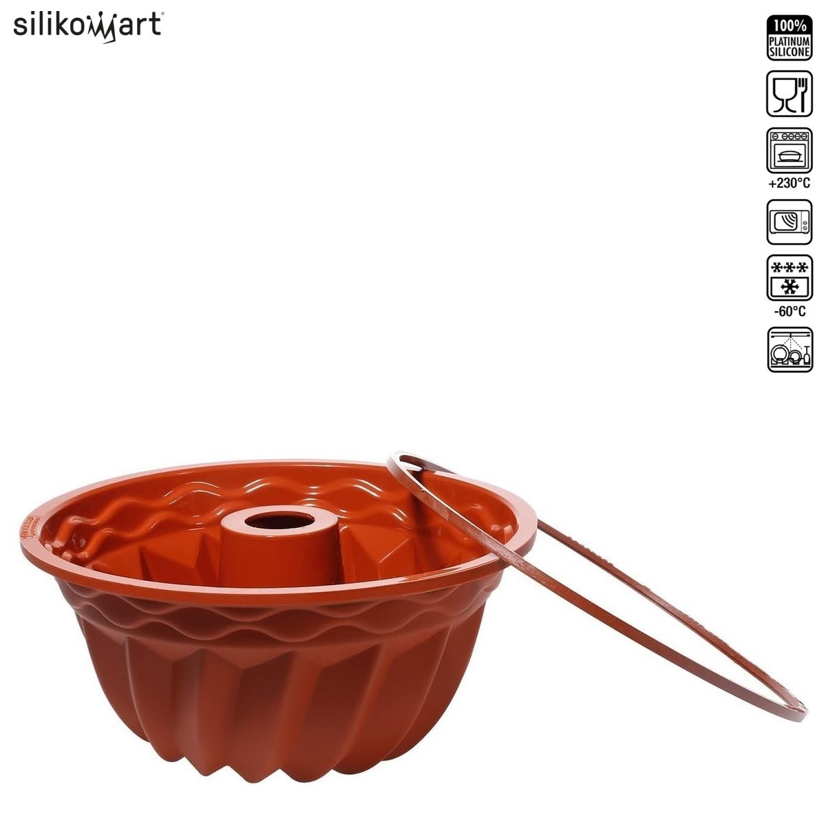 Silikomart classic sft250 gugelhupf φορμα σιλικονης κωνικη 2200ml ø22×11εκ. | 055.5250 - Image 4
