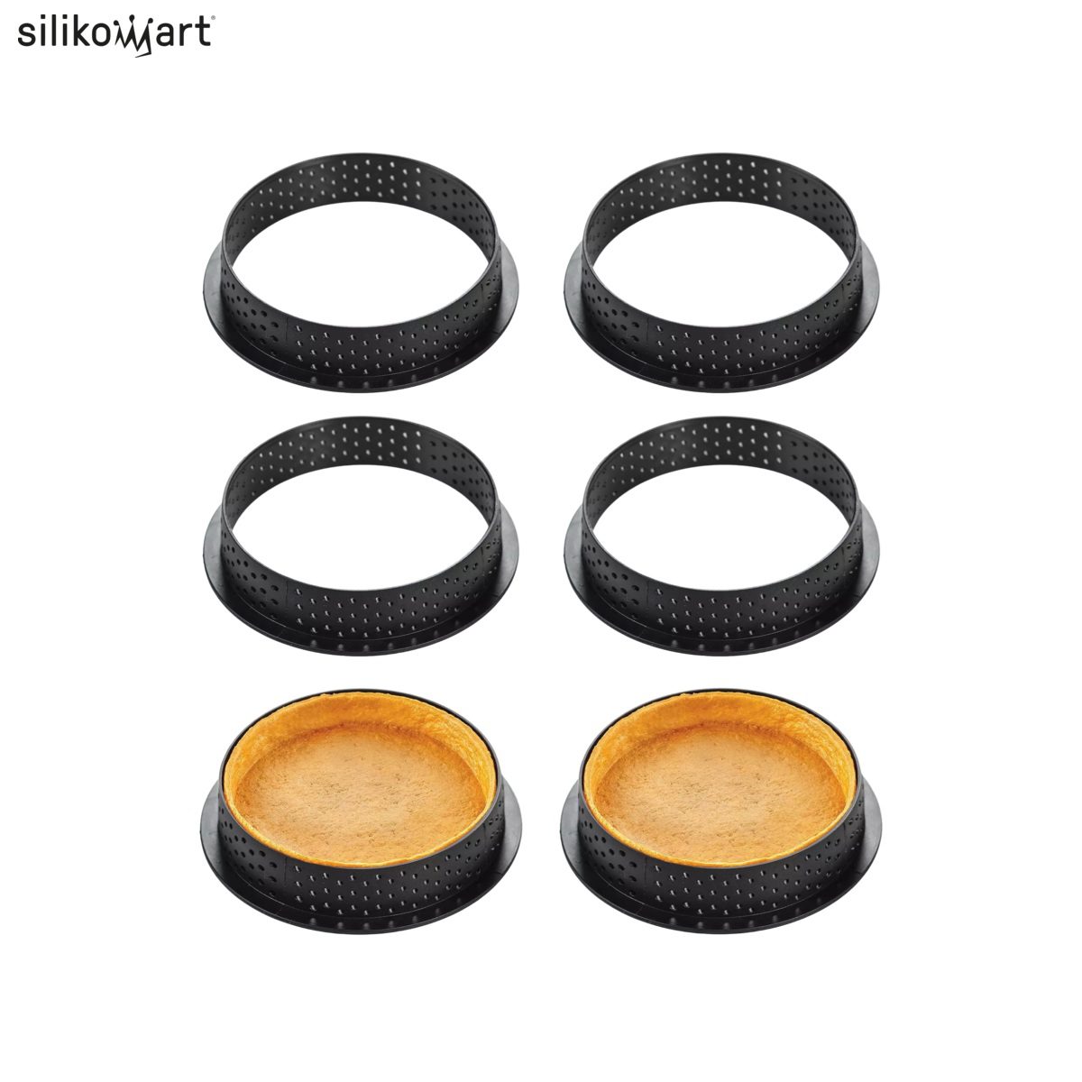 SILIKOMART TPLUS TARTE ΣΕΤ 6 ΤΣΕΡΚΙA ΤΑΡΤΑΣ Ø8×2εκ.-Box in Thessaloniki