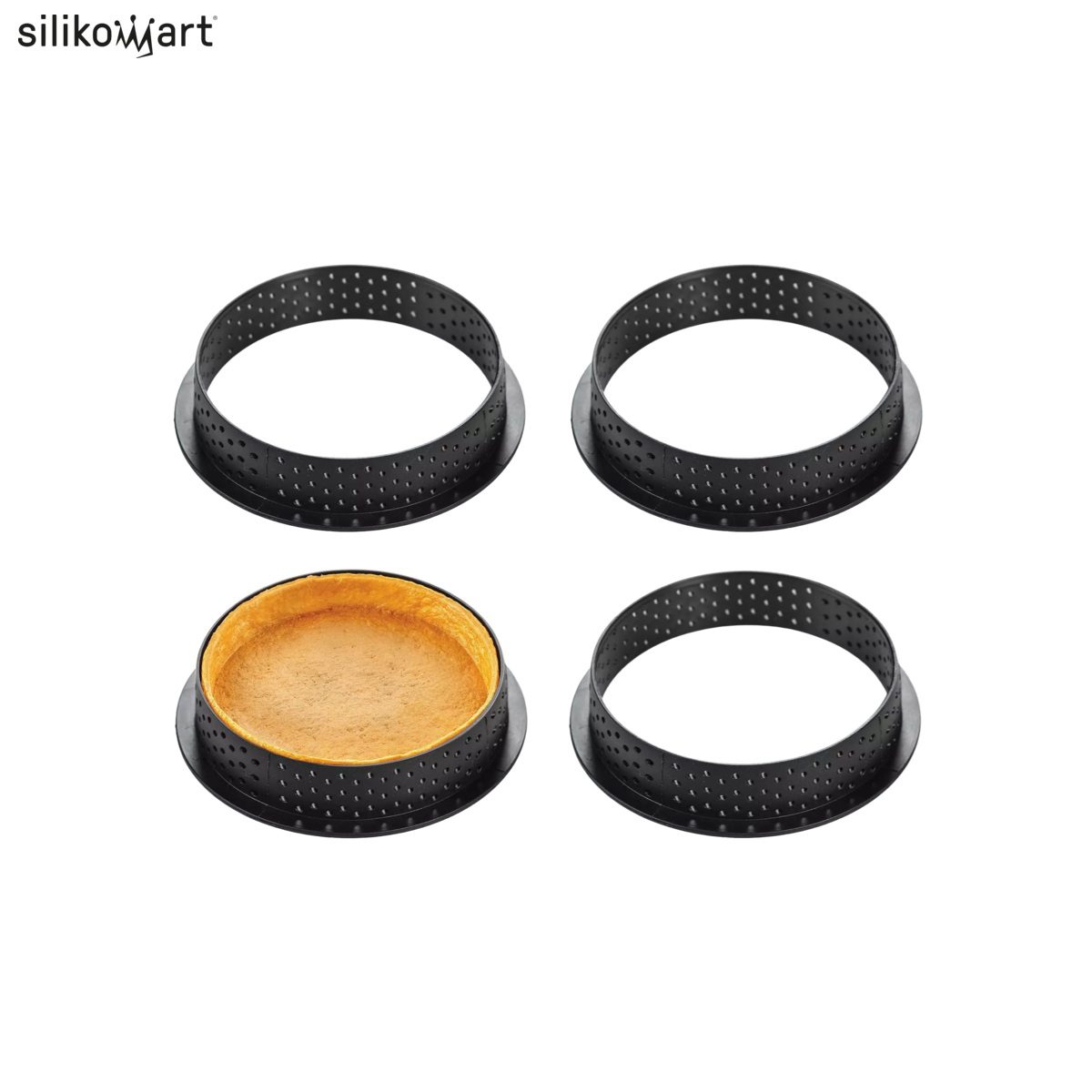 SILIKOMART TPLUS TARTE ΣΕΤ 4 ΤΣΕΡΚΙΑ ΤΑΡΤΑΣ Ø10×2εκ.-Box in Thessaloniki