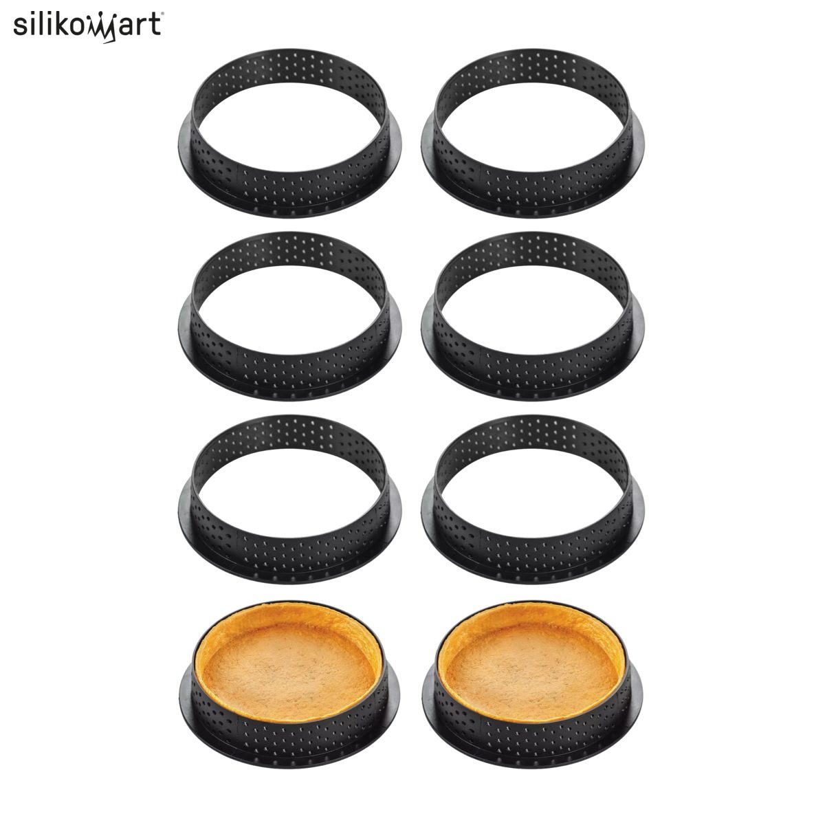 SILIKOMART TPLUS TARTE ΣΕΤ 8 ΤΣΕΡΚΙΑ ΤΑΡΤΑΣ Ø7×2εκ.-Box in Thessaloniki