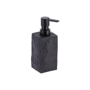 Dispenser Polyresin Stone Μαύρο 6x6x18cm 06.62120103 - Box In Θεσσαλονίκη - 25ης Μαρτίου 111