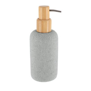 Dispenser μπάνιου "Sandy" από polyresin  σε γκρι χρώμα  340ml  9X9X19  06.62161180 - Box In Θεσσαλονίκη - 25ης Μαρτίου 111