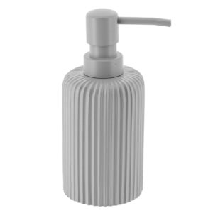 Dispenser μπάνιου polyresin ριγέ cement γκρι 230ml/7x17cm 06.62103183