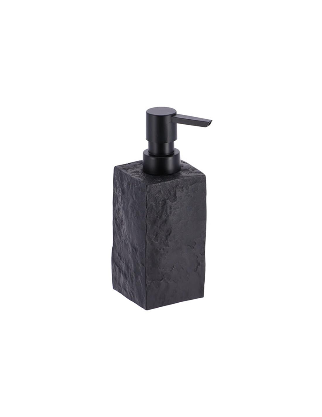 Dispenser polyresin stone μαύρο 6x6x18 06.62120103