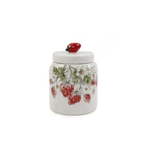Jar κεραμικό με φράουλες 12X16cm 014.KG3784