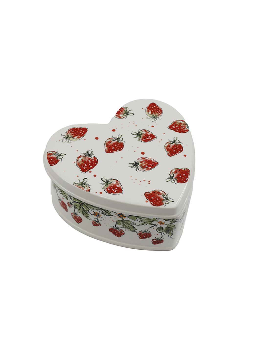 Κουτί αποθήκευσης κεραμικό καρδιά 21X19.5X9.5 cm 014.KG3786