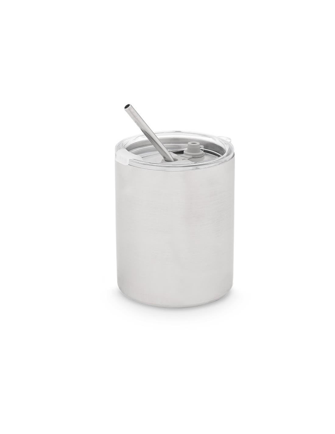 Ποτήρι θερμός ανοξείδωτο με καλαμάκι380ml/9x14cm 029.10752