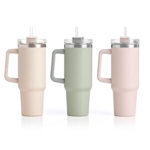 Ποτήρι θερμός με καλαμάκι/3χρώματα 1200ml/10x32cm 029.11698