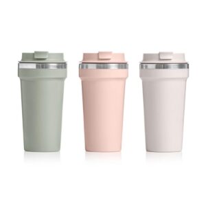 Ποτήρι θερμός με καπάκι/3χρώματα 450ml/9x18cm 029.11694
