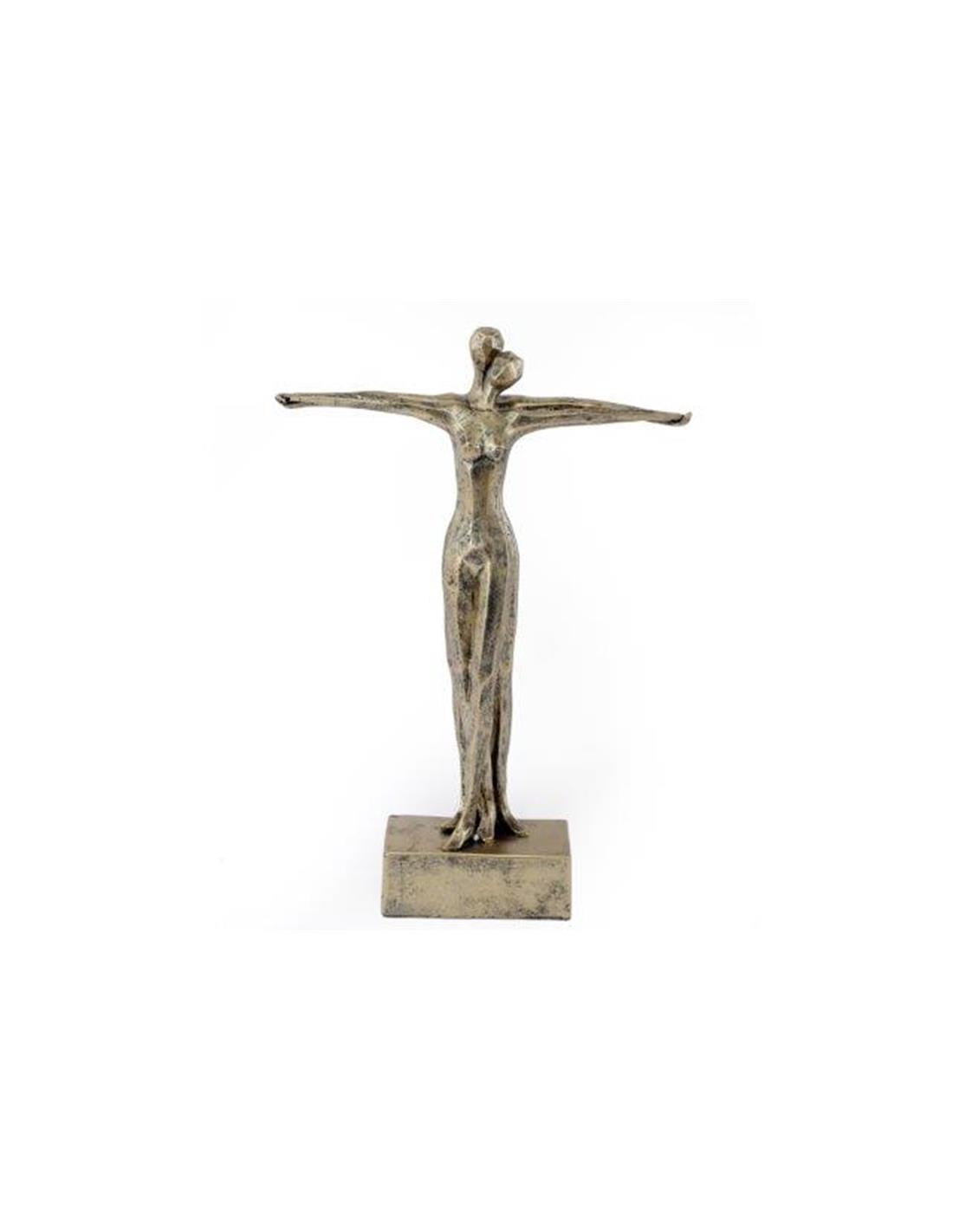 Ζευγάρι άγαλμα χρυσό polyresin 25X7.5X35cm 014.OR2110