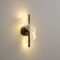 Απλικα toixoy ακρυλικο led 8w 720lm 3000k 300x130mm μαυρo Arte Illumina silk