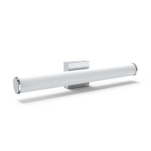 Απλικα μπανιου μεταλλο-πλαστικο οβαλ led 15w 1500lm 3cct(3000-4000-6000k) 600x102mm ip44 ασημι Arte Illumina palμ