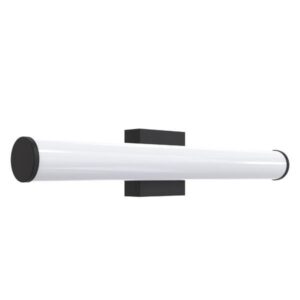 Απλικα μπανιου μεταλλο-πλαστικο οβαλ led 15w 1500lm 3cct(3000-4000-6000k) 600x102mm ip44 μαυρo Arte Illumina palμ