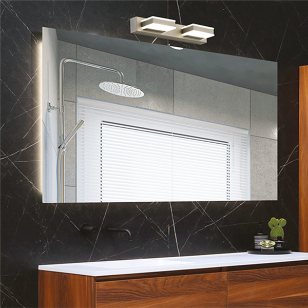 Απλικα τοιχου led 8w 4000κ τετραγωνη 2φ 320x50x100 νικελ Arte Illumina