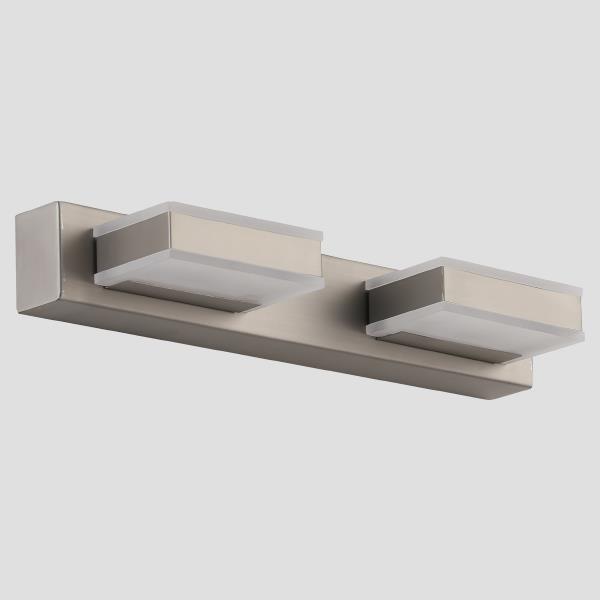 Απλικα τοιχου led 8w 4000κ τετραγωνη 2φ 320x50x100 νικελ Arte Illumina