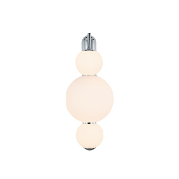 Απλικα τοιχου αλουμινιο-γυαλι led 12.6w 1440lm 3000k 450x240x185mm λευκο Arte Illumina blossom