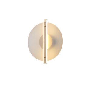Απλικα τοιχου αλουμινιο-γυαλι στρογγυλο led 10w 1200lm 3000k 340x120x300mm μελι Arte Illumina disc