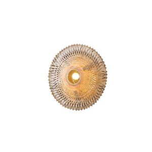 Απλικα τοιχου βαμβοο 1xe27 max 15w φ400x140mm καφε-μαυρο Arte Illumina cyclone